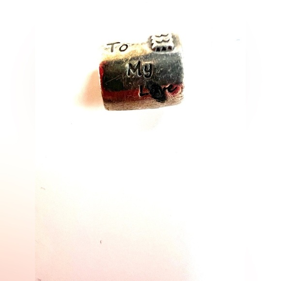 Pandora Love Letter, Red Enamel Sterling Silver Charm Bead - Picture 6 of 10